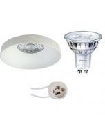 PHILIPS - LED Spot Set - SceneSwitch 827 36D - Pragmi Vrito Pro - GU10 Fitting - Dimbaar - Inbouw Rond - Mat Wit - 1.5W-5W - Warm Wit 2200K-2700K - Ø82mm