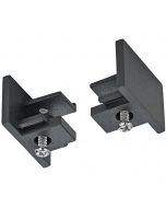 Spanningsrail Eindkap - 2 Stuks - Trion Dual - 2 Fase - Mat Zwart