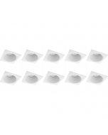 Spot Armatuur 10 Pack - Pragmi Minko Pro - GU10 Fitting - Inbouw Vierkant - Mat Wit - Aluminium - Verdiept - Ø90mm