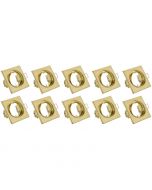 Spot Armatuur 10 Pack - Trion - GU10 Fitting - Inbouw Vierkant - Mat Goud Aluminium - Kantelbaar 80mm