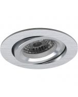 Spot Armatuur GU10 - Pragmi Aerony - Inbouw Rond - Mat Zilver - Aluminium - Kantelbaar - Ø82mm