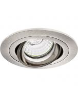 Spot Armatuur GU10 - Pragmi Alpin Pro - Inbouw Rond - Mat Nikkel - Aluminium - Kantelbaar - Ø92mm