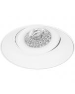 Spot Armatuur GU10 - Pragmi Nivas Pro - Inbouw Rond - Mat Wit - Aluminium - Trimless - Kantelbaar - Ø150mm