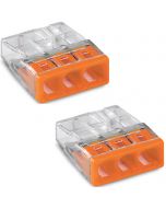 WAGO - Lasklem - 3 Polig - 0.5-2.5mm2 - Oranje - 2 Stuks