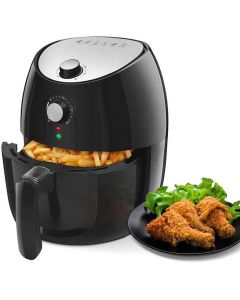 Airfryer - Aigi Hida - Hetelucht Friteuse - Timer - 3.5 Liter - Zwart/Zilver