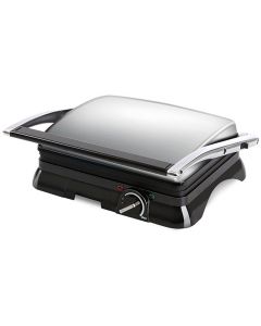 Contactgrill - Tosti Apparaat - Tosti Ijzer - Aigi Samy - Cool Touch - RVS - Zwart/Zilver