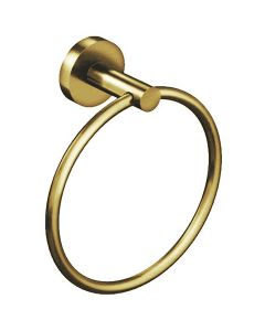 Handdoekring - Leoni Rimbo - 16cm - Rond - PVD - Geborsteld Goud