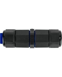 Kabelverbinder - Rechte Connector - Waterdicht IP68 - 3 Aderig - Zwart