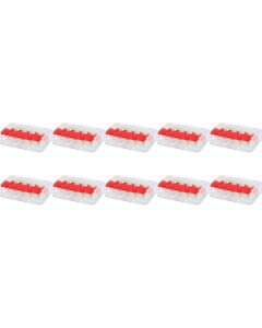 Lasklem Slim Set 10 Stuks - 5 Polig met Klemmetjes - Rood