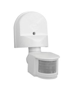 LED bewegingssensor / bewegingsmelder / PIR Sensor Kantelbaar Opbouw Wit Kunststof 8m 180 Graden IP44