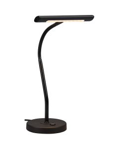 LED Bureaulamp - Trion Curty - 4W - Warm Wit 3000K - Dimbaar - Rond - Mat Zwart - Aluminium