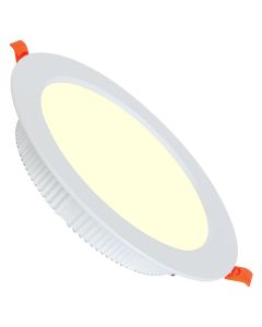 LED Downlight - Alexy - Inbouw Rond 8W - Warm Wit 3000K - Mat Wit Aluminium - Ø98mm