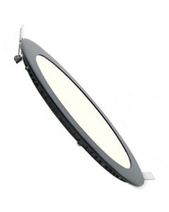 LED Downlight Slim - Inbouw Rond 3W - Natuurlijk Wit 4200K - Mat Zwart Aluminium - Ø90mm