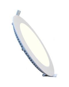 LED Downlight Slim - Inbouw Rond 9W - Natuurlijk Wit 4200K - Mat Wit Aluminium - Ø146mm