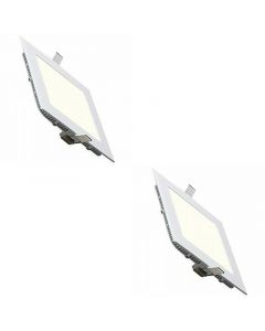 LED Spot / LED Downlight / LED Paneel Set BSE Slim Vierkant Inbouw 12W 4200K Natuurlijk Wit 170mm Spatwaterdicht Pack