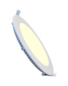 LED Downlight Slim Pro - Aigi - Inbouw Rond 12W - Warm Wit 3000K - Mat Wit Aluminium - Ø170mm