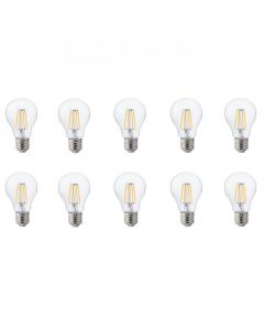 LED Lamp 10 Pack - Filament - E27 Fitting - 6W - Natuurlijk Wit 4200K