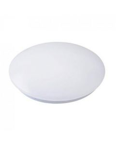 LED Lamp - Basic - Opbouw Rond 15W - Helder/Koud Wit 6400K - Mat Wit Aluminium - Ø230mm