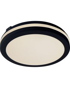 LED Plafondlamp - Kozolux Scarly - 30W 2700lm - Natuurlijk Wit 4200K - IP65 - Rond - Zwart