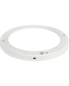 LED Plafondlamp met Bewegingssensor + Dag en Nacht Sensor - 18W - Helder/Koud Wit 6500K - 360° Zichthoek - Opbouw/Inbouw - Rond - Mat Wit