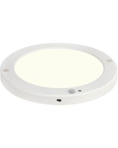 LED Plafondlamp met Bewegingssensor + Dag en Nacht Sensor - 18W - Natuurlijk Wit 4000K - 360° Zichthoek - Opbouw/Inbouw - Rond - Mat Wit