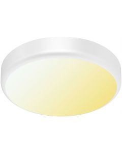 LED Plafondlamp met Sensor + Dag en Nacht Sensor - Brinton Gruna - 20W 2000lm - Aanpasbare Lichtkleur CCT - IP54 - Opbouw - Rond - Wit