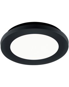 LED Plafondlamp - Trion Camy - Opbouw Rond 10W - Spatwaterdicht IP44 - Dimbaar - Warm Wit 3000K - Mat Zwart