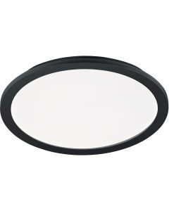 LED Plafondlamp - Trion Camy - Opbouw Rond 24W - Spatwaterdicht IP44 - Dimbaar - Warm Wit 3000K - Mat Zwart