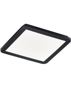 LED Plafondlamp - Trion Camy - Opbouw Vierkant 18W - Spatwaterdicht IP44 - Dimbaar - Warm Wit 3000K - Mat Zwart