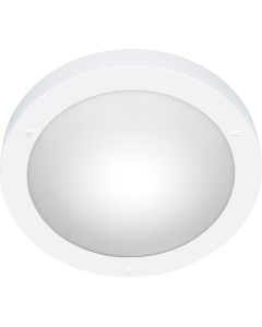 LED Plafondlamp - Trion Condi - Opbouw Rond - Spatwaterdicht IP44 - E27 Fitting - Mat Wit Aluminium - Ø310mm