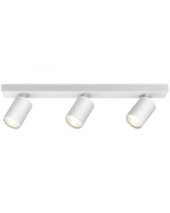 LED Plafondspot - Brinton Betin - GU10 Fitting - 3-lichts - Rond - Mat Wit - Kantelbaar - Aluminium