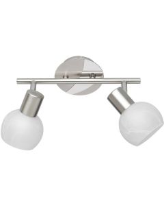 LED Plafondspot - Trion Besina - E14 Fitting - 2-lichts - Rond - Mat Nikkel - Aluminium