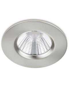 LED Spot - Inbouwspot - Trion Zagrona - 5W - Waterdicht IP65 - Dimbaar - Warm Wit 3000K - Mat Nikkel - Aluminium - Rond