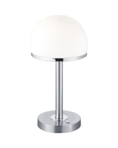 LED Tafellamp - Trion Berl - 4W - Warm Wit 3000K - 1-lichts - Dimbaar - Rond - Mat Nikkel - Aluminium