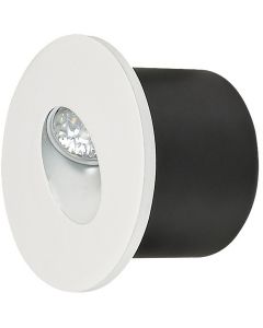 LED Trapspot - Inbouw Rond 3W - Natuurlijk Wit 4000K - Mat Wit Aluminium - Ø78mm