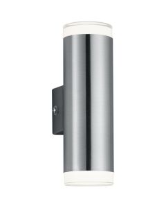 LED Tuinverlichting - Tuinlamp - Trion Arinat - Wand - 2-lichts - 4W - Warm Wit 3000K - Rond - Mat Nikkel - Aluminium