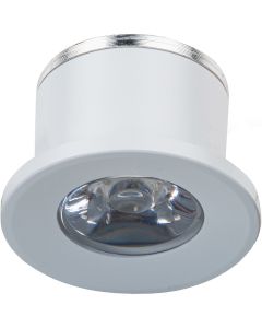 LED Veranda Spot Verlichting - 1W - Warm Wit 3000K - Inbouw - Dimbaar - Rond - Mat Wit - Aluminium - Ø31mm