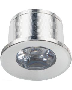 LED Veranda Spot Verlichting - 1W - Warm Wit 3000K - Inbouw - Dimbaar - Rond - Mat Zilver - Aluminium - Ø31mm