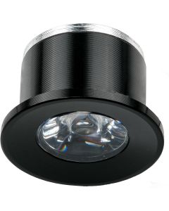 LED Veranda Spot Verlichting - 1W - Warm Wit 3000K - Inbouw - Rond - Mat Zwart - Aluminium - Ø31mm