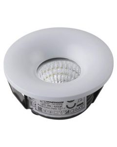 LED Veranda Spot Verlichting - Inbouw Rond 3W - Natuurlijk Wit 4200K - Mat Wit Aluminium - Ø48.5mm