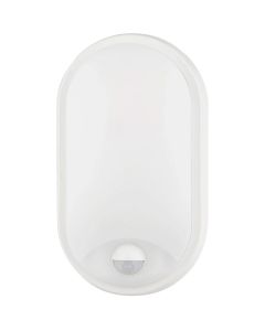 LED Wandlamp met Sensor - Kozolux Porta - 15W 1200lm - IP54 - Ovaal - Wit