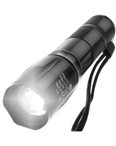 LED Zaklamp - Maxozo Xona - 300 Meter Bereik - 3000 Lumen - UV Zaklamp met Zoomfunctie - 4 Standen - Waterdicht - Ultrakrachtige Militaire Zaklamp - Incl. Oplader - Aluminium