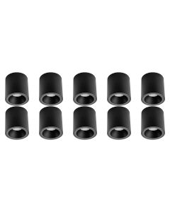 Opbouwspot 10 Pack - Pragmi Cliron Pro - GU10 Fitting - Opbouw Rond - Mat Zwart - Aluminium - Verdiept - Ø90mm