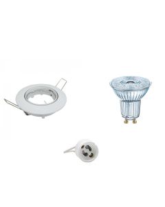 OSRAM - LED Spot Set - Parathom PAR16 927 36D - GU10 Fitting - Dimbaar - Inbouw Rond - Glans Wit - 3.7W - Warm Wit 2700K - Kantelbaar Ø90mm