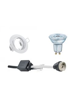 OSRAM - LED Spot Set - Parathom PAR16 927 36D - GU10 Fitting - Dimbaar - Inbouw Rond - Mat Wit - 3.7W - Warm Wit 2700K - Kantelbaar Ø83mm