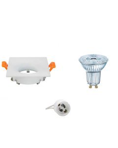 OSRAM - LED Spot Set - Parathom PAR16 940 36D - GU10 Fitting - Dimbaar - Inbouw Vierkant - Mat Wit - 3.7W - Natuurlijk Wit 4000K - 85mm