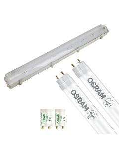 OSRAM - LED TL Armatuur met T8 Buis - SubstiTUBE Value EM 830 - Aigi Hari - 150cm Dubbel - 38.2W - Warm Wit 3000K