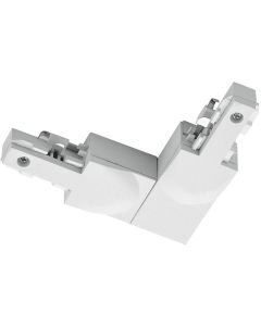 Spanningsrail Doorverbinder - Trion Dual - Hoek L Connector - Aarde Buiten - 2 Fase - Mat Wit