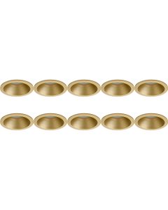 Spot Armatuur 10 Pack - Pragmi Pollon Pro - GU10 Fitting - Inbouw Rond - Mat Goud - Aluminium - Verdiept - Ø82mm