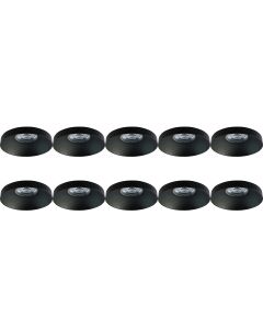 Spot Armatuur 10 Pack - Pragmi Vrito Pro - GU10 Fitting - Inbouw Rond - Mat Zwart - Aluminium - Ø82mm